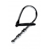 Серебристый уретральный плаг-бусины TOYFA Metal с мягким фиксириющим кольцом - ToyFa - купить с доставкой в Балаково