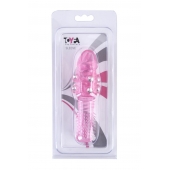 Стимулирующая розовая насадка с шишечками и шипами - 13,5 см. - Toyfa Basic - в Балаково купить с доставкой