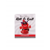 Стимулирующий презерватив-насадка Roll   Ball Strawberry - Sitabella - купить с доставкой в Балаково