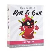 Стимулирующий презерватив-насадка Roll   Ball Raspberry - Sitabella - купить с доставкой в Балаково