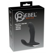 Черный вибромассажер простаты с функцией римминга Plug with Perineum Stimulator - 16,6 см. - Orion - в Балаково купить с доставкой