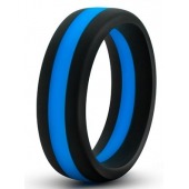 Черно-синее эрекционное кольцо Silicone Go Pro Cock Ring - Blush Novelties - в Балаково купить с доставкой