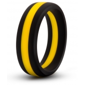 Черно-желтое силиконовое эрекционное кольцо Silicone Go Pro Cock Ring - Blush Novelties - в Балаково купить с доставкой