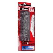 Прозразная закрытая насадка на пенис с поддержкой мошонки Clearly Ample Penis Enhancer - 22 см. - XR Brands - в Балаково купить с доставкой