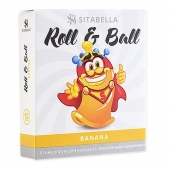 Стимулирующий презерватив-насадка Roll   Ball Banana - Sitabella - купить с доставкой в Балаково