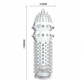 Закрытая прозрачная насадка Crystal sleeve - 14,2 см. - Erowoman-Eroman - в Балаково купить с доставкой