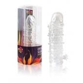 Закрытая прозрачная рельефная насадка Crystal sleeve - 13 см. - Erowoman-Eroman - в Балаково купить с доставкой