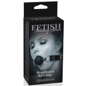 Черный кляп с дырочками Breathable Ball Gag - Pipedream - купить с доставкой в Балаково