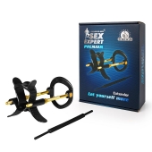 Черно-золотистый экстендер для пениса Sex Expert - Sex Expert - в Балаково купить с доставкой