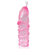 Закрытая рельефная насадка Crystal sleeve snakes в виде змеи с усиками - 14 см. - Erowoman-Eroman - в Балаково купить с доставкой