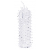 Закрытая рельефная насадка Crystal sleeve с усиками - 12 см. - Erowoman-Eroman - в Балаково купить с доставкой
