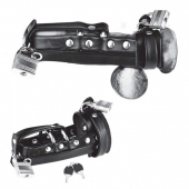 Плотная черная сбруя целомудрия для пениса на замочке - BlueLine - купить с доставкой в Балаково