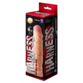 Телесная насадка на Harness с коннектором BLACK LINE - 17,5 см. - LOVETOY (А-Полимер) - купить с доставкой в Балаково