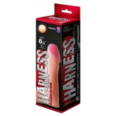 Телесная реалистичная насадка на Harness с коннектором BLACK LINE - 17 см. - LOVETOY (А-Полимер) - купить с доставкой в Балаково