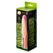 Телесная насадка с венками на Harness с коннектором GREEN LINE - 18 см. - LOVETOY (А-Полимер) - купить с доставкой в Балаково