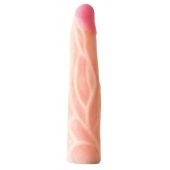 Телесная насадка с венками на Harness с коннектором GREEN LINE - 18 см. - LOVETOY (А-Полимер) - купить с доставкой в Балаково