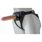 Черный пояс-трусики с насадкой  Soft-Принц  - 17 см. - LOVETOY (А-Полимер) - купить с доставкой в Балаково