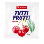 Пробник гель-смазки Tutti-frutti с вишнёвым вкусом - 4 гр. - Биоритм - купить с доставкой в Балаково