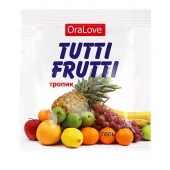 Пробник гель-смазки Tutti-frutti со вкусом тропических фруктов - 4 гр. - Биоритм - купить с доставкой в Балаково