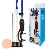 Прозрачная вакуумная помпа с ручным поршнем - Sex Expert - в Балаково купить с доставкой