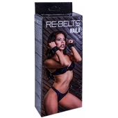 Черные кожаные наручники Naila - Rebelts - купить с доставкой в Балаково