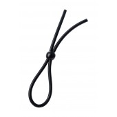 Черное лассо на пенис с одной бусиной - A-toys - в Балаково купить с доставкой