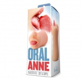 Телесный мастурбатор-ротик с язычком Oral Anne - Blush Novelties - в Балаково купить с доставкой