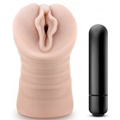 Телесный мастурбатор-вагина с вибропулей Ashley - Blush Novelties - в Балаково купить с доставкой