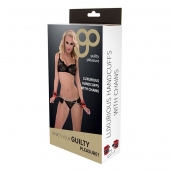 Красно-чёрные наручники на металлической цепочке - Blush Novelties - купить с доставкой в Балаково