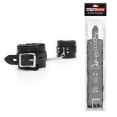 Черные оковы на металлических карабинах - Notabu - купить с доставкой в Балаково