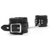 Черные оковы на металлических карабинах - Notabu - купить с доставкой в Балаково