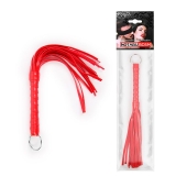 Красная плеть с рукоятью в оплетке - 28 см. - Notabu - купить с доставкой в Балаково