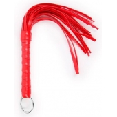 Красная плеть с рукоятью в оплетке - 28 см. - Notabu - купить с доставкой в Балаково