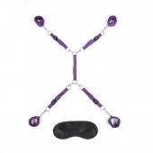 Фиолетовый набор фиксаций на кровати Classic Bedspreader - Lux Fetish - купить с доставкой в Балаково