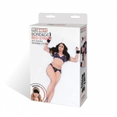 Чёрные манжеты для фиксации на кровати Bondage Bed Strap - Lux Fetish - купить с доставкой в Балаково