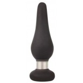 Черная коническая втулка с ограничителем - 10 см. - Sex Expert