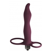 Бордовая вибронасадка для двойного проникновения Flirtini - 15,9 см. - Lola Games - купить с доставкой в Балаково