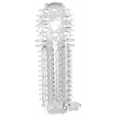 Закрытая прозрачная насадка на пенис с шипиками Nubby Sleeve - 14,5 см. - Chisa - в Балаково купить с доставкой