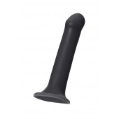 Черный фаллос на присоске Silicone Bendable Dildo L - 19 см. - Strap-on-me - купить с доставкой в Балаково