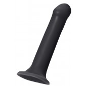 Черный фаллос на присоске Silicone Bendable Dildo L - 19 см. - Strap-on-me - купить с доставкой в Балаково