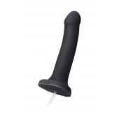 Черный фаллос с имитацией эякуляции Silicon Cum Dildo L - 19,6 см. - Strap-on-me - купить с доставкой в Балаково