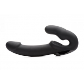 Черный безремневой страпон Urge Silicone Strap On с пультом ДУ - 24 см. - XR Brands - купить с доставкой в Балаково