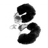 Металлические наручники Furry Love Cuffs с черным мехом - Pipedream - купить с доставкой в Балаково