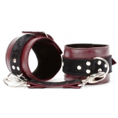 Бордовые наручники Ladys Arsenal на карабинах - БДСМ Арсенал - купить с доставкой в Балаково