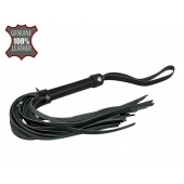 Черная многохвостовая плеть с шипами - 40 см. - Sitabella - купить с доставкой в Балаково