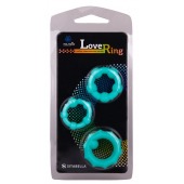 Набор из 3 бирюзовых рельефных эрекционных колец - Sitabella - в Балаково купить с доставкой