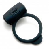 Темно-серое эрекционное кольцо Vibrating Love Ring с вибрацией - Fifty Shades of Grey - в Балаково купить с доставкой