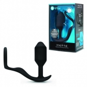 Черное эрекционное кольцо с анальным плагом Snug   Tug - b-Vibe - в Балаково купить с доставкой