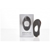 Черное эрекционное виброкольцо с двумя виброэлементами ATOM PLUS - Hot Octopuss - в Балаково купить с доставкой
