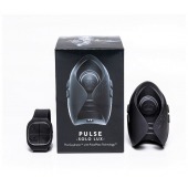 Темно-серый инновационный мужской осциллятор PULSE SOLO LUX с пультом ДУ - Hot Octopuss - в Балаково купить с доставкой